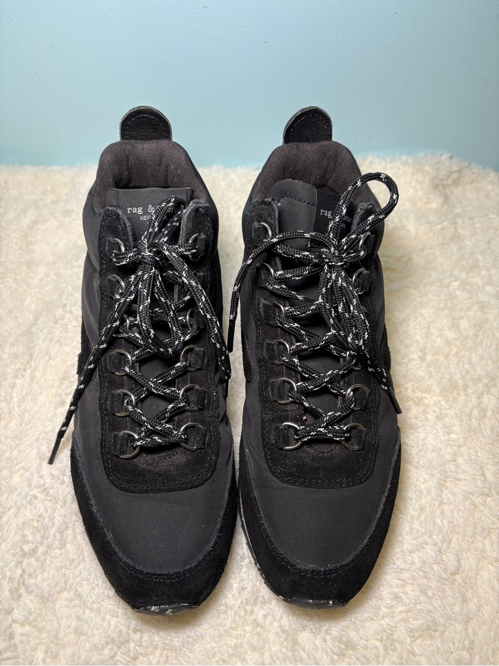 rag & bone Black Suede & Nylon Men’s Sneaker
